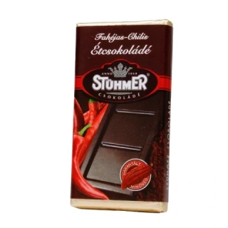 Hořká čokoláda s chilli a skořici 20g