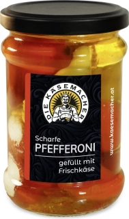 Feferonky pálivé plněné sýrem 250g